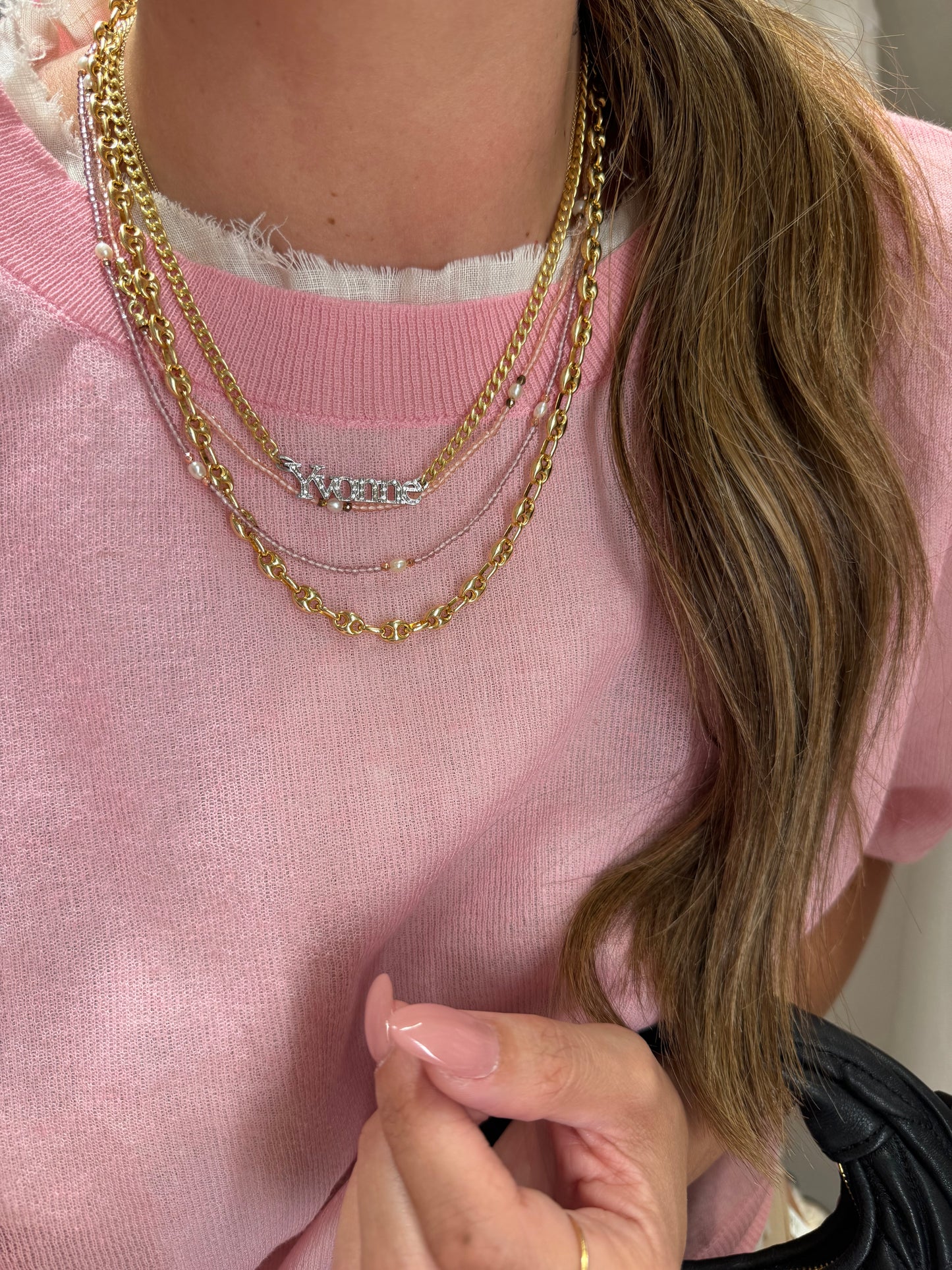 Collana Groumetta Name Diamond