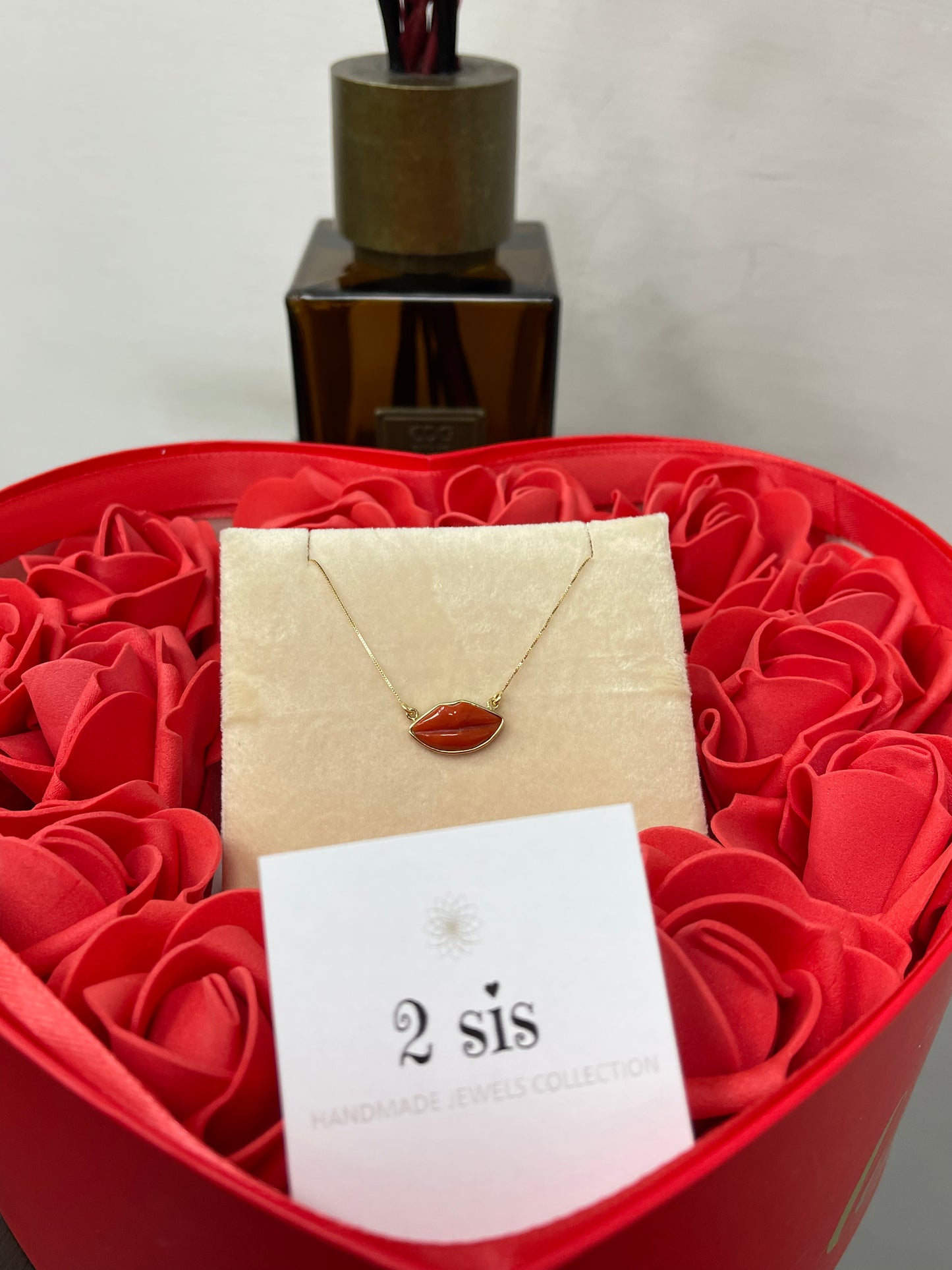 Collana Bocca Corallo GOLD