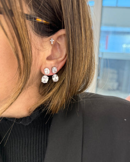 Orecchini Hailey Double Oval cut