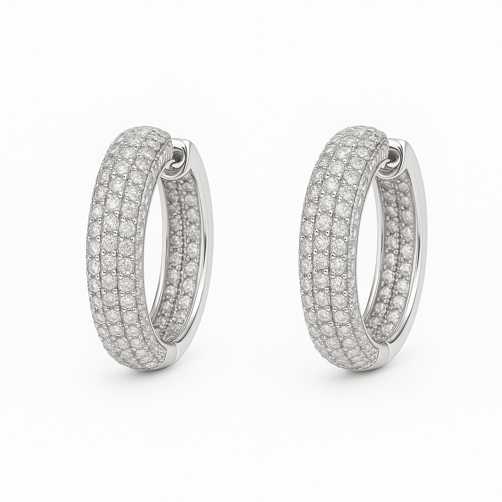 Orecchini Cerchi Pavè