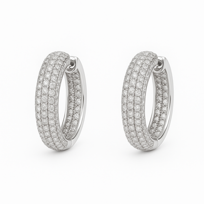 Orecchini Cerchi Pavè