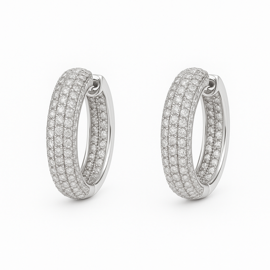 Orecchini Cerchi Pavè