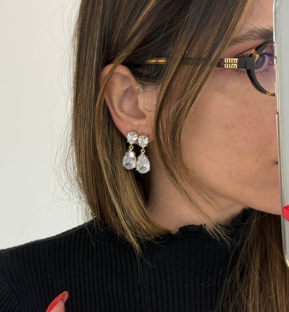 Orecchini Hailey Double Goccia