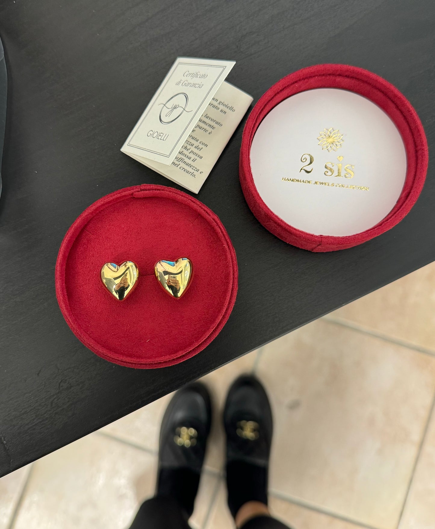 Orecchini Cuori Bombati GOLD M