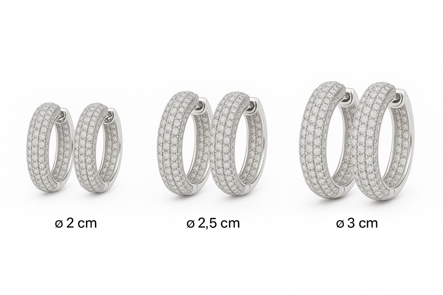 Orecchini Cerchi Pavè