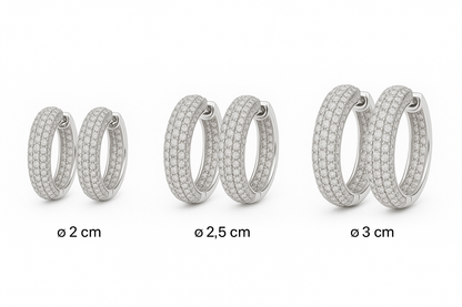 Orecchini Cerchi Pavè