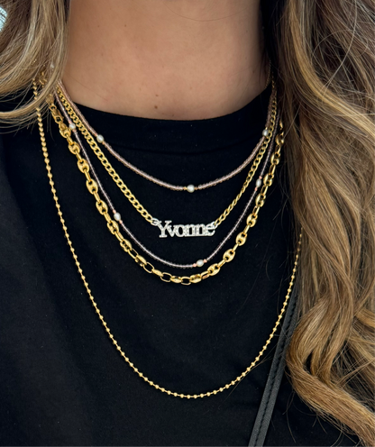 Collana Groumetta Name Diamond