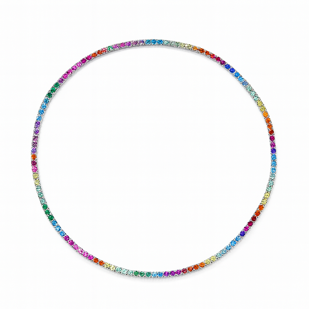 Collana Tennis Rainbow