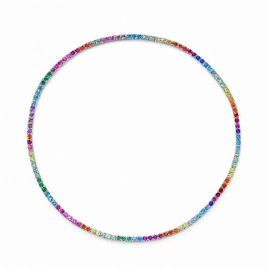 Collana Tennis Rainbow
