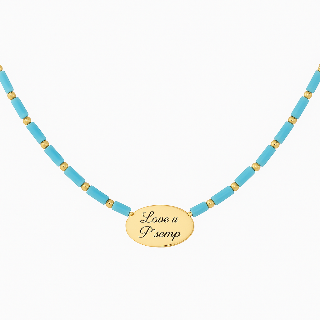 Collana Turchese con Piastrina