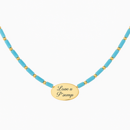 Collana Turchese con Piastrina