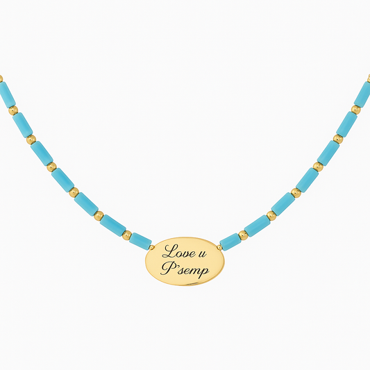 Collana Turchese con Piastrina