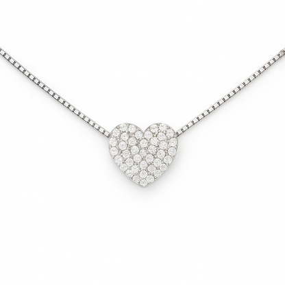 Collana Cuore Stella Pavè