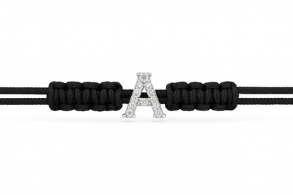 Bracciale Cordino Lettera in oro
