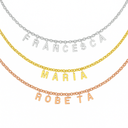 Collana Personalizzata con Lettere Pendenti