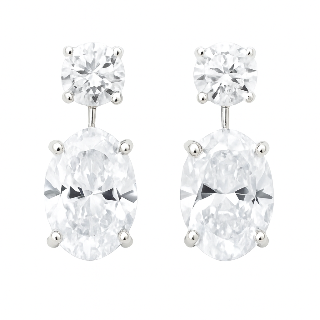 Orecchini Hailey Double Oval cut