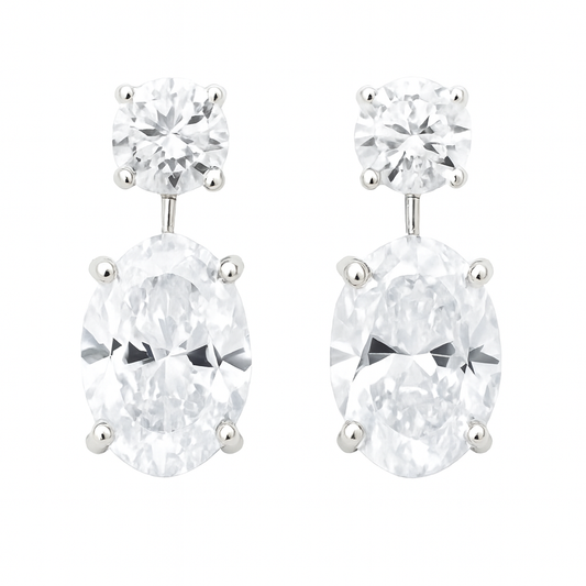 Orecchini Hailey Double Oval cut