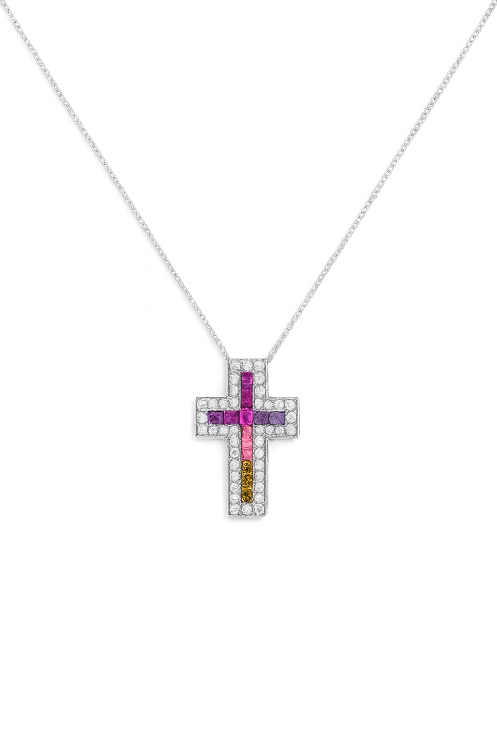 Collana Cross Rainbow
