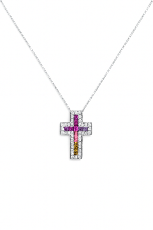 Collana Cross Rainbow