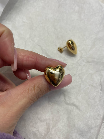 Orecchini Cuori Bombati GOLD M